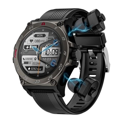 Đồng hồ LC18 Màu Đen – Bluetooth, nhịp tim, huyết áp, oxy máu