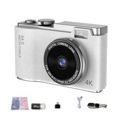  Máy ảnh trẻ em Retro LK003 Xám – Ống kính kép, màn hình 2.4 inch 