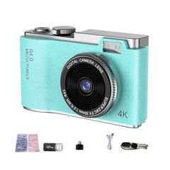  Máy ảnh trẻ em Retro LK003 Xanh Navy – Ống kính kép, màn hình 2.4 inch 