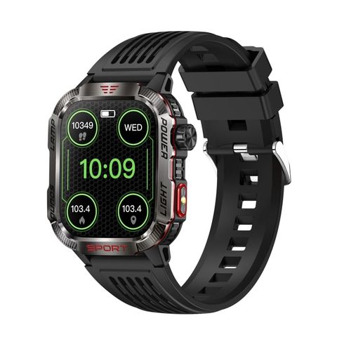 Đồng hồ thông minh HT29 Black – Màn hình IPS 2,01 inch, Chống nước IP68 & Phát hiện tiền giấy