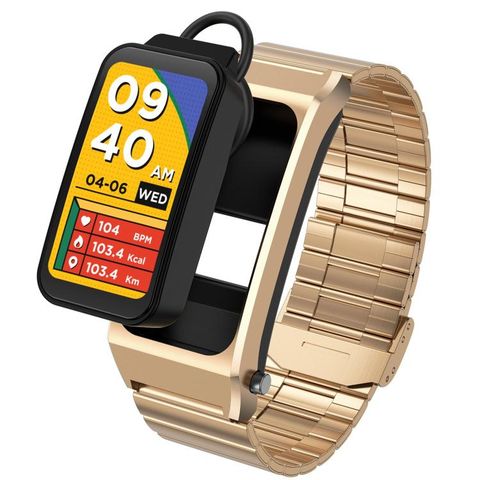 A8 Gold – Đồng hồ thông minh 1.98 inch 2 trong 1 có tai nghe Bluetooth, dây silicon, hỗ trợ ECG/NFC