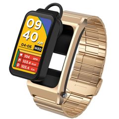  A8 Gold – Đồng hồ thông minh 1.98 inch 2 trong 1 có tai nghe Bluetooth, dây silicon, hỗ trợ ECG/NFC 