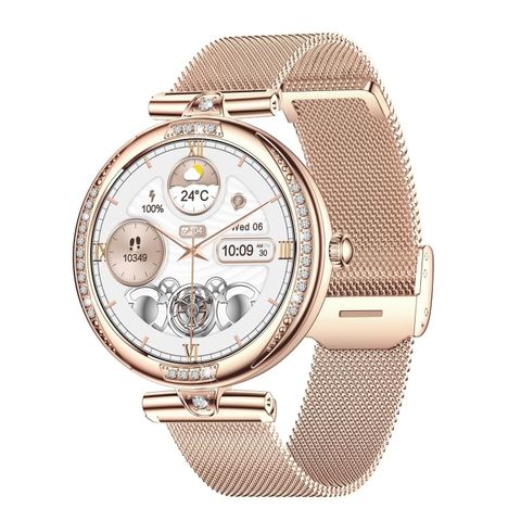 NX17 Pro 1,19 inch Steel Strap Gold – Đồng hồ thông minh theo dõi sức khỏe, cuộc gọi Bluetooth