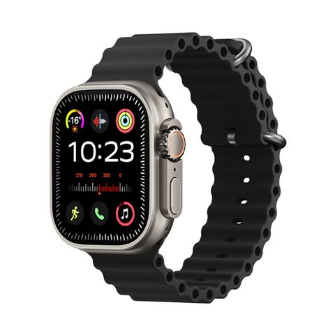 Đồng hồ thông minh WK WH-02 Black Traveler 2.01 inch – Gọi Bluetooth, Theo dõi oxy, Sạc không dây