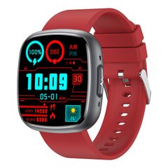  Đồng hồ thông minh ET593 Màu Đỏ - màn hình vuông IPS 1,75 inch, theo dõi điện tâm đồ ECG/đường huyết 