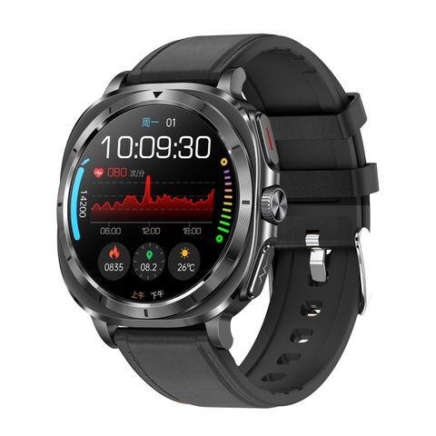 Đồng hồ thông minh ET492 AMOLED 1.43 Inch Black – Theo dõi ECG & đường huyết, dây da cao cấp