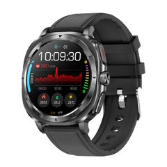  Đồng hồ thông minh ET492 AMOLED 1.43 Inch Black – Theo dõi ECG & đường huyết, dây da cao cấp 