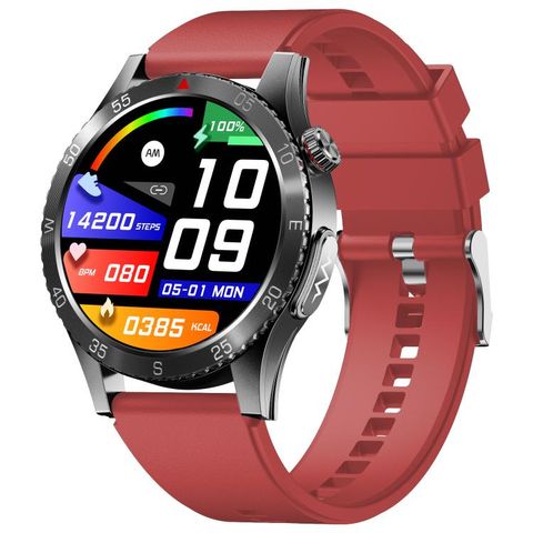 Đồng hồ thông minh ECG H9 Red 1.43 inch – Gọi Bluetooth, Trợ lý giọng nói, Theo dõi sức khỏe toàn diện