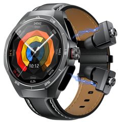  GT97 Đen – Đồng hồ thông minh tròn 1.53 inch, kèm tai nghe Bluetooth 2 trong 1 