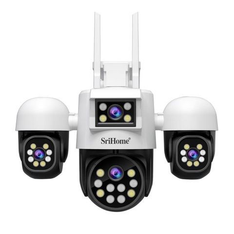 Camera an ninh bốn ống kính HD 8MP 3X Zoom SriHome SH069