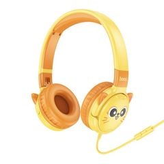  Tai nghe có dây đeo đầu Hoco W61 Voice Children Vàng nắng – Dễ thương, an toàn cho trẻ 