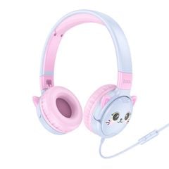 Tai nghe có dây đeo đầu Hoco W61 Voice Children Xanh da trời – Dễ thương, an toàn cho trẻ 