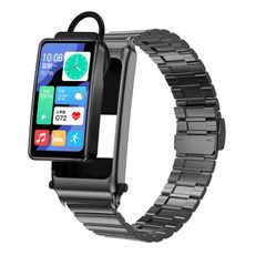  K80 Steel Band (Black) – Đồng hồ thông minh chống nước, Tai nghe rời Bluetooth 