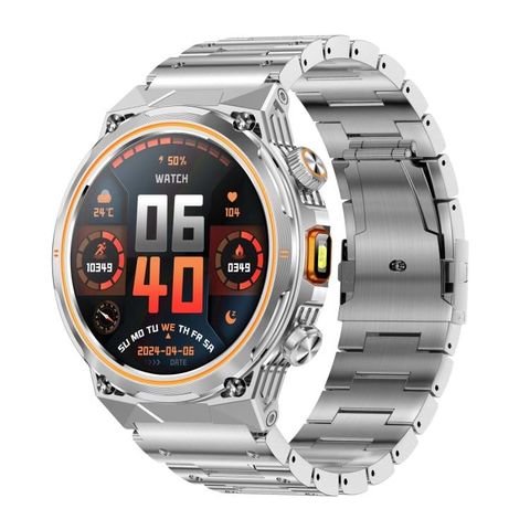 Đồng hồ thông minh AK81 BT Call Silver Steel