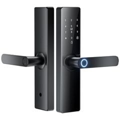  Khóa cửa điện tử vân tay, mật khẩu thông minh WiFi Z17 Tuya, thân 14,7cm (Đen) 