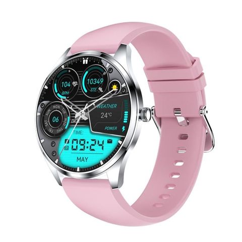 Đồng hồ thông minh  H77 Màu Hồng - Sức khỏe và thể hình, màn hình AMOLED 1,43 inch chống nước IP67 hỗ trợ cuộc gọi BT