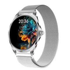  Đồng hồ thông minh sức khỏe H78 Silver Milanese- màn hình AMOLED 1,43 inch, chống nước IP67, hỗ trợ cuộc gọi BT 