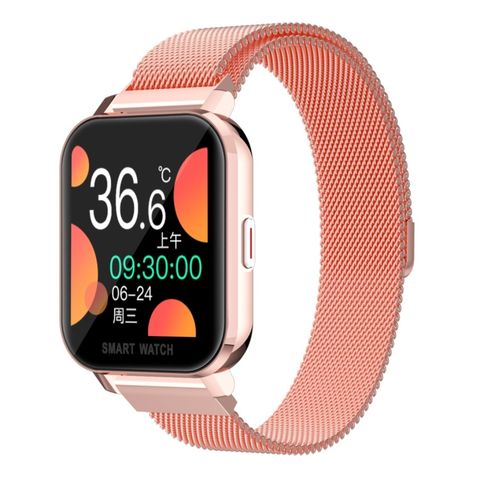 Đồng hồ thông minh MT28 1.54 inch Pink Steel – IP67, Nhịp tim & Huyết áp