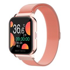  Đồng hồ thông minh MT28 1.54 inch Pink Steel – IP67, Nhịp tim & Huyết áp 