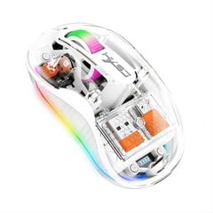  HXSJ M333 Màu Trắng – Chuột không dây trong suốt ba chế độ 2.4G + BT1 + BT2 
