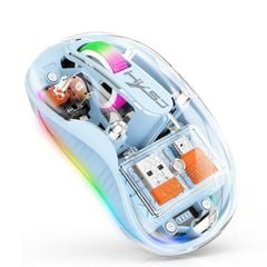  HXSJ M333 Màu Xanh – Chuột không dây trong suốt ba chế độ 2.4G + BT1 + BT2 