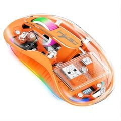  HXSJ M333 Màu Cam – Chuột không dây trong suốt ba chế độ 2.4G + BT1 + BT2 