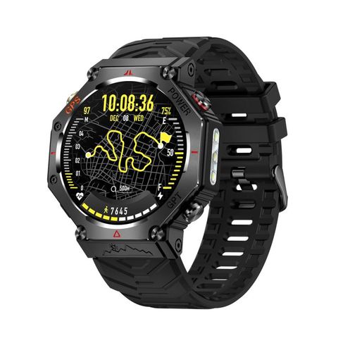 KC91 Đen – Đồng hồ GPS ngoài trời 1,39 inch, 107 chế độ thể thao