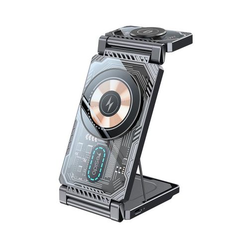 Yesido DS25 – Trạm sạc không dây từ tính 3 trong 1 gập lại, tiện lợi mang đi