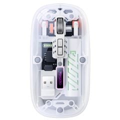  Chuột không dây Bluetooth Yesido KB29 White – Trong suốt, kết nối kép tiện lợi 