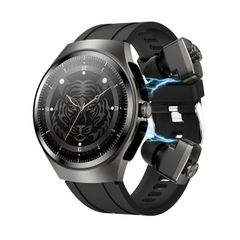  Đồng hồ thông minh F39 Black Silicone - màn hình AMOLED 1,43 inch 2 trong 1 có tai nghe Bluetooth, hỗ trợ cuộc gọi Bluetooth 