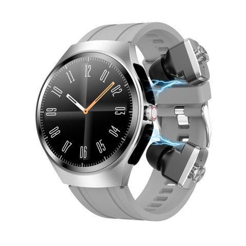 Đồng hồ thông minh F39 Sliver Silicone - màn hình AMOLED 1,43 inch 2 trong 1 có tai nghe Bluetooth, hỗ trợ cuộc gọi Bluetooth