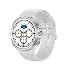  Đồng hồ thông minh xoay HD8C White - 1,43 inch BT5.4, hỗ trợ cuộc gọi Bluetooth/theo dõi giấc ngủ/oxy máu/nhịp tim/huyết áp 