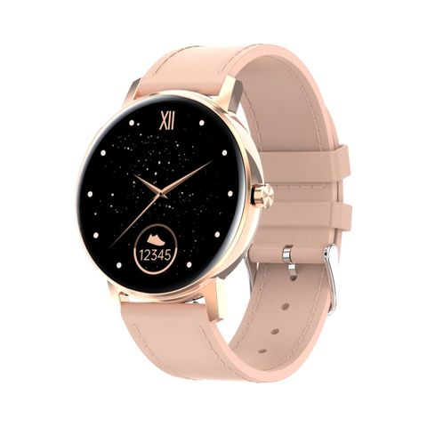 Đồng hồ thông minh WB05 Pink Leather - AMOLED 1.2 inch dây da, pin 30 ngày