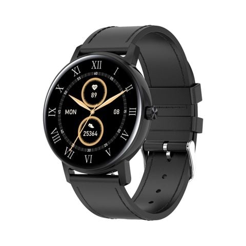 Đồng hồ thông minh WB05 Black Leather - AMOLED 1.2 inch dây da, pin 30 ngày