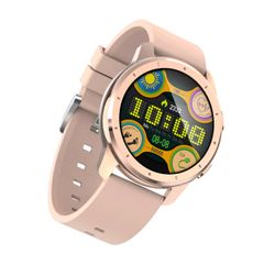  Đồng hồ thông minh MX11 1,28 inch Gold Pink Silicone  – IP68, Nhịp tim & Giấc ngủ 