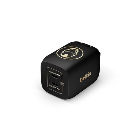 Adapter Belkin 65W GaN Ironman | Sạc Nhanh 2 Cổng USB-C PD PPS Đen