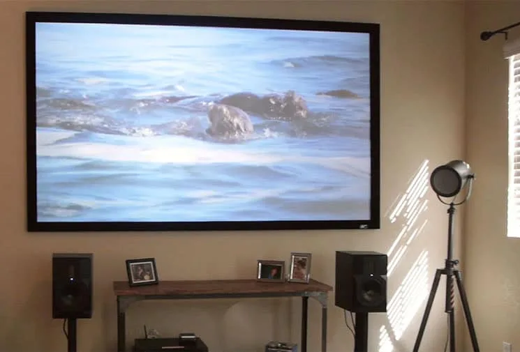 Ảnh minh họa Màn chiếu Elite Screens Sable Frame CineGrey 3D 120 inch ER120DHD3 – Màn khung chống sáng 2