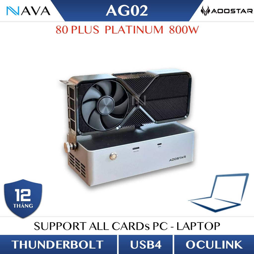 Ảnh minh họa eGPU AOOSTAR AG01S / AG02S - OCulink / Thunderbolt 3 - 800W 3
