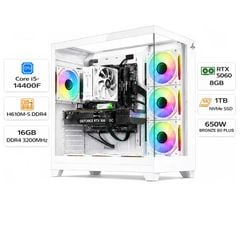  Máy tính chơi game tùy chỉnh Intel Core i5-14400F, RTX 5060 8GB, 16GB 