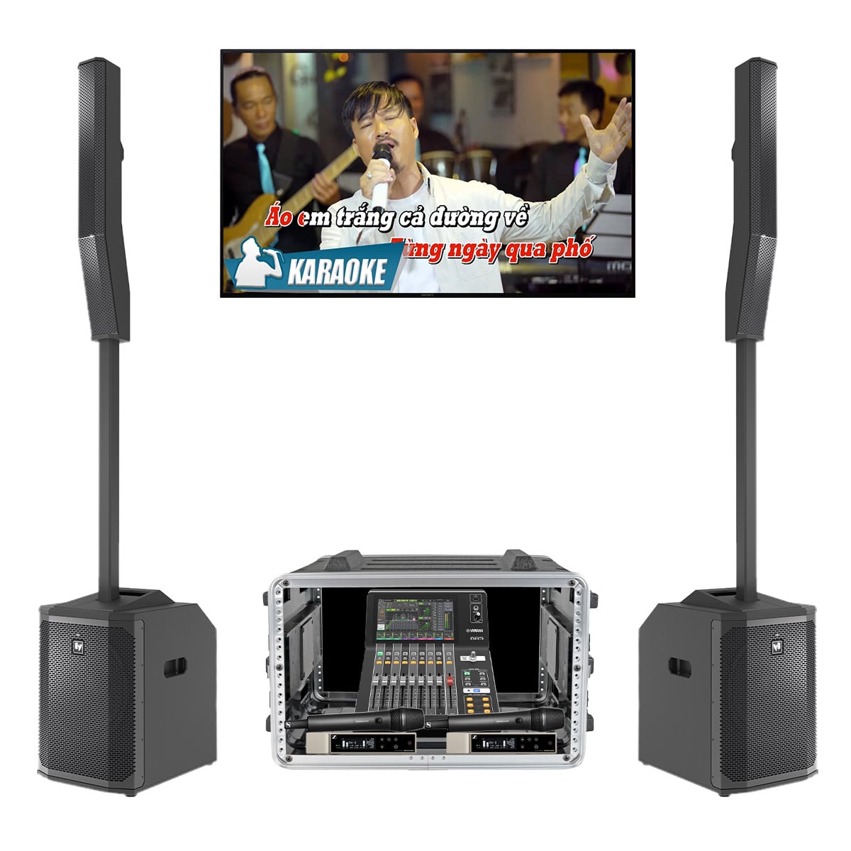 Dàn Karaoke Di Động Electro Voice 06 (Electro Voice Evolve 50M, DM3 Standard, EW-DX SKM-S/MMD-845-1, Tủ ABS 6UM)