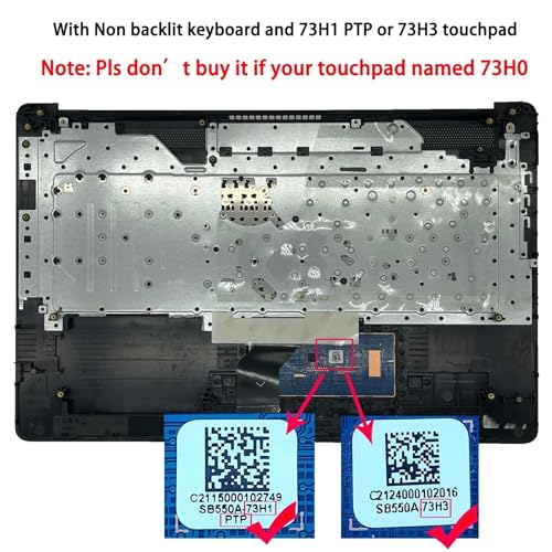 Ảnh minh họa Thay Vỏ Laptop HP 17-by 17-CA 17T-by 17Z-CA Laptop 73H1 PTP Touchpad Assembly L92780-001 Jet Black Replacement US Keyboard Palmrest Upper Case Top Cover for Zin 2