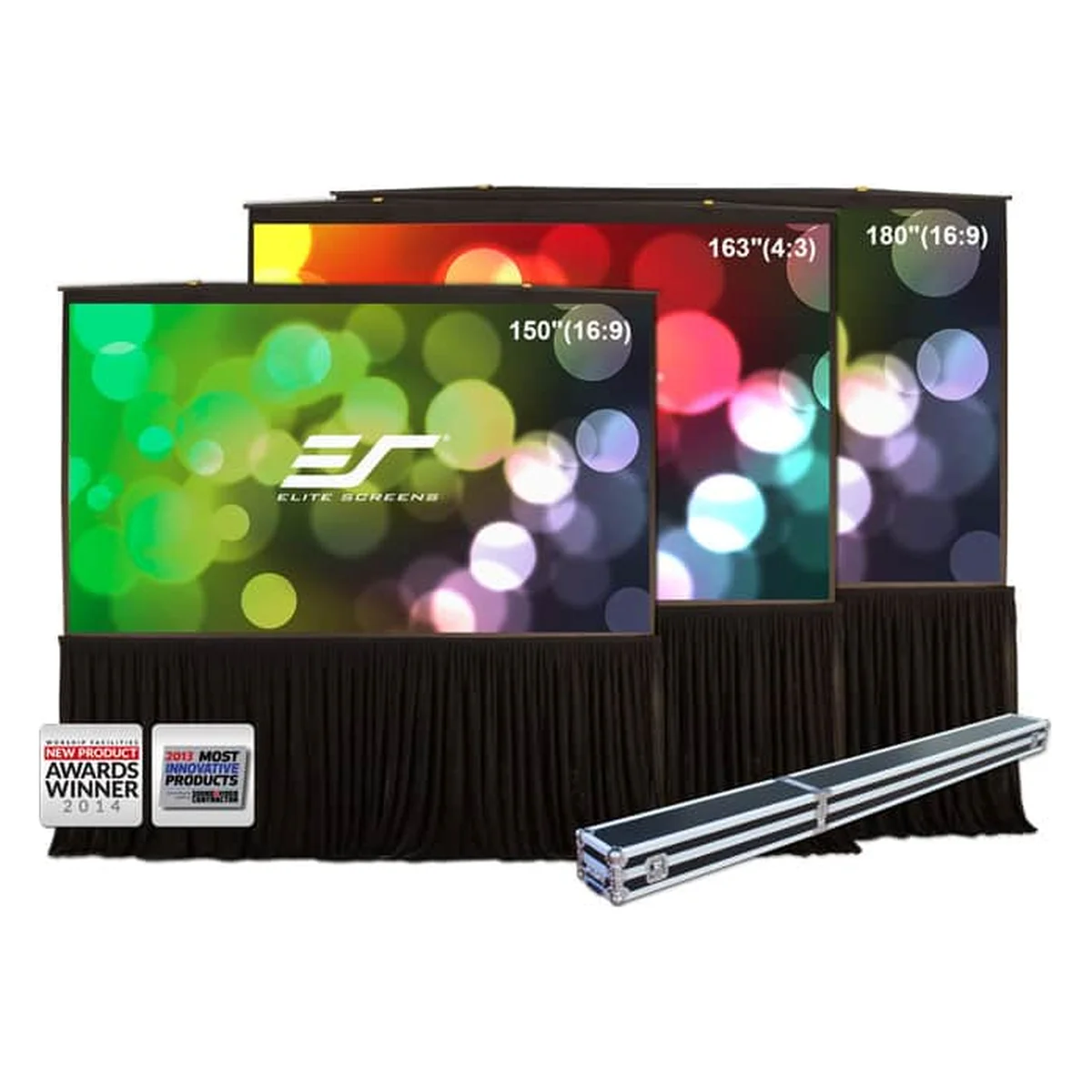 Màn chiếu Elite Screens QuickStand 5-Second 180 inch QS180HD – Màn đặt sàn cỡ lớn dựng nhanh