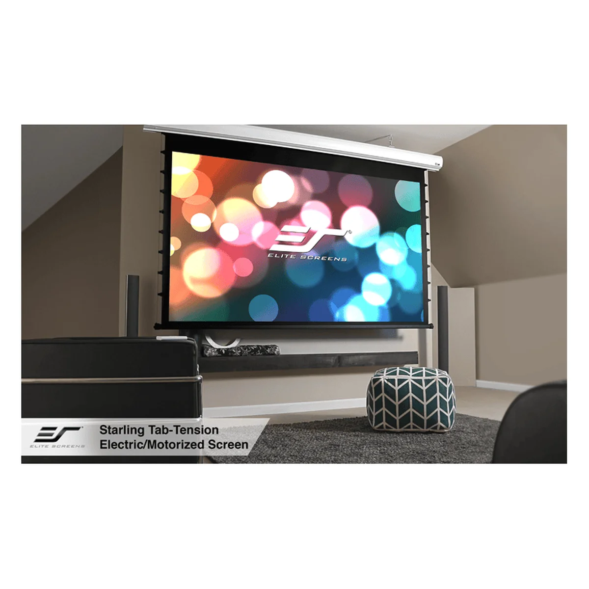Màn chiếu Elite Screens Starling Tab-Tension 2 120 inch STT120XWH2-E12 – Màn điện căng 2 mép