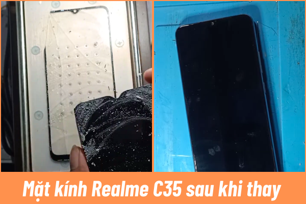 Ảnh minh họa Ép kính Realme C35 2