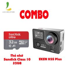  Combo Camera Hành Trình EKEN H5S PLUS Và Thẻ Nhớ Sandisk ULTRA A1 
