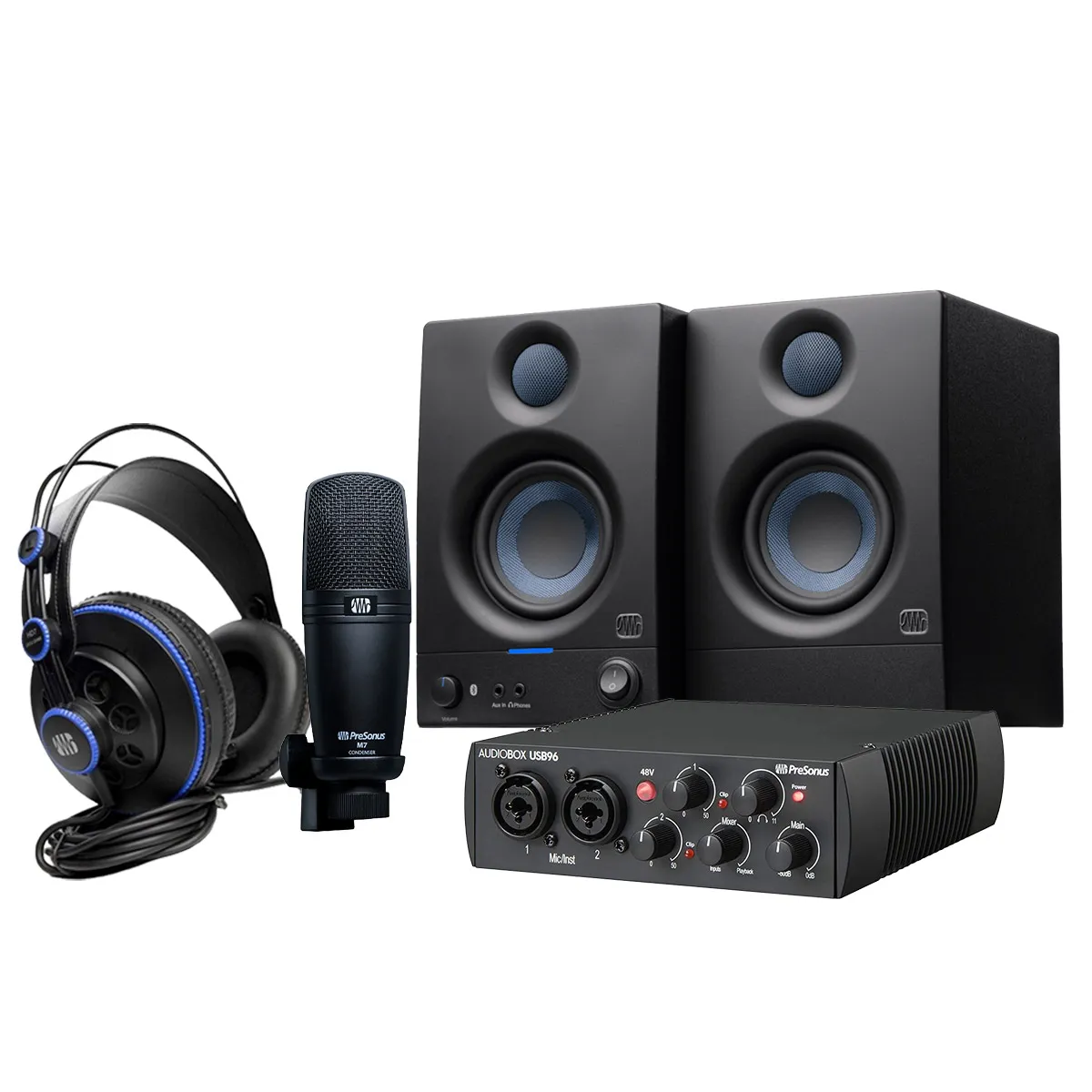 Ảnh minh họa Combo Thu Âm Presonus 1 (PreSonus AudioBox 96, Presonus M7 MK2, Eris E3.5,Presonus HD7) 1