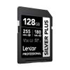 Thẻ nhớ Lexar Professional Silver Plus SDXC UHS-I V30 128GB 255MB/s