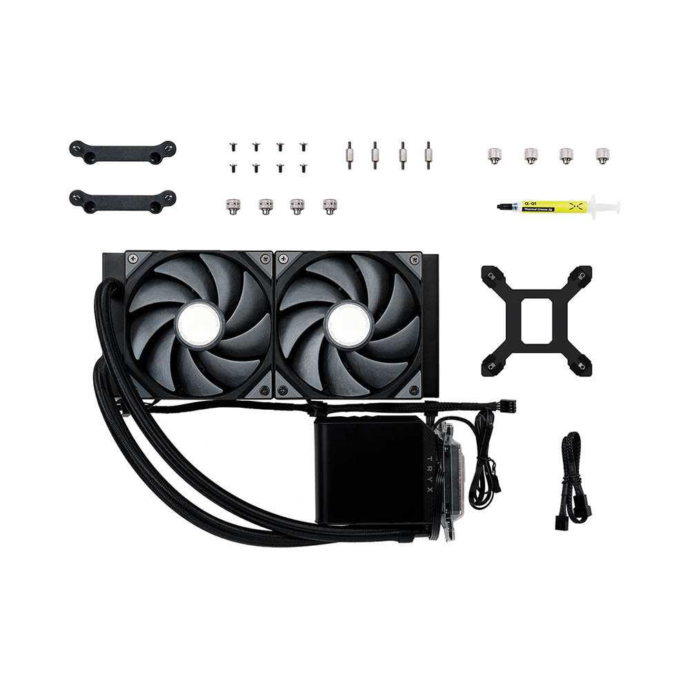 Ảnh minh họa Tản nhiệt nước AIO TRYX PANORAMA 240 L-shaped AMOLED Black L-P240N-DS2M-G0K 3