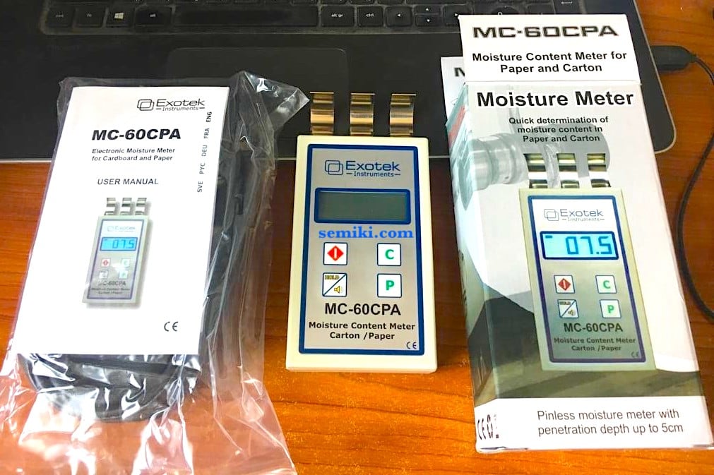 EXOTEK MC-60CPA thiết bị đo độ ẩm giấy, thùng carton 0-33%
