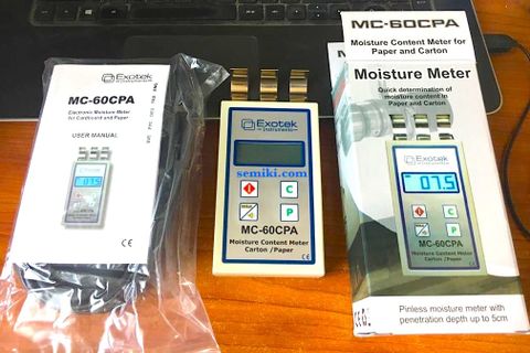 EXOTEK MC-60CPA thiết bị đo độ ẩm giấy, thùng carton 0-33%